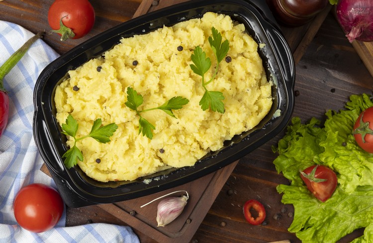como fazer purê de batata para cachorro-quente